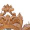 Espejo estilo neoclásico de pan de oro y madera tallada a mano con decoración de hojas de acanto, años 70, Imagen 3