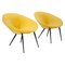 Mid-Century Italian Yellow Velvet Armchairs, 1950s, Set of 2, Image 1