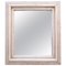 Rectangular Neoclassical Regency Silver & Hand Carved Wood Mirror, Image 1