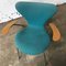 Turquoise Upholstered Model 3207 Butterfly Chairs by Arne Jacobsen, 1950s, Set of 4 11