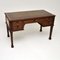 Antique Chippendale Style Mahogany Desk with Leather Top, Image 2