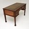 Antique Chippendale Style Mahogany Desk with Leather Top, Image 4