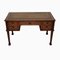 Bureau Style Chippendale Antique en Acajou avec Plateau en Cuir 1