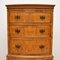 Antique Georgian Style Burr Walnut Chest on Chest, Image 9