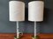 Hollywood Regency Table Lamps with Ice Glass Bases from Kaiser, Set of 2 3
