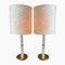 Hollywood Regency Table Lamps with Ice Glass Bases from Kaiser, Set of 2 1