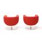 Tulip Armchairs in Red Fabric by Jeffrey Bernett for B&B Italia, 2000s, Set of 2 3