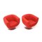 Tulip Armchairs in Red Fabric by Jeffrey Bernett for B&B Italia, 2000s, Set of 2 2