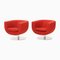 Tulip Armchairs in Red Fabric by Jeffrey Bernett for B&B Italia, 2000s, Set of 2, Image 1