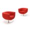 Tulip Armchairs in Red Fabric by Jeffrey Bernett for B&B Italia, 2000s, Set of 2 8