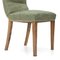 Chairs in Wood and Green Fabric, 1940s, Set of 8 10