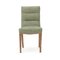 Chairs in Wood and Green Fabric, 1940s, Set of 8, Image 5