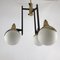 Mid-Century 3-Arm Chandelier in Brass from Stilnovo 4