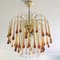 Vintage Murano Glas Tropfen Deckenlampe 3