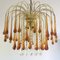 Vintage Murano Glass Teardrop Waterfall Ceiling Lamp 1