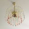 Vintage Murano Glass Teardrop Waterfall Ceiling Lamp 5