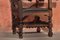 Tall Antique Carved Oak Barley Twist Throne Chairs, Set of 2 9