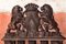 Grandes Chaises Trône Antique en Chêne Sculpté, Set de 2 2