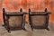Tall Antique Carved Oak Barley Twist Throne Chairs, Set of 2, Image 16