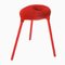 Taburete PS Eskilstuna vintage envuelto en hilo rojo de Ikea, Imagen 1