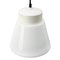 Vintage Industrial White Opaline Glass Pendant Lamp by Philips 2