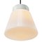 Vintage Industrial White Opaline Glass Pendant Lamp by Philips 3
