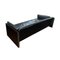 Simone 3-Seater Sofa in Black Leather and Lacquered Wood from Studio Simon, 1975, Image 3