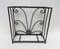 French Art Deco Umbrella Stand in Wrought Iron in the style of Edgar Brandt 9