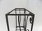 French Art Deco Umbrella Stand in Wrought Iron in the style of Edgar Brandt 17