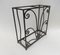 French Art Deco Umbrella Stand in Wrought Iron in the style of Edgar Brandt 7