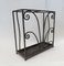 French Art Deco Umbrella Stand in Wrought Iron in the style of Edgar Brandt, Image 2