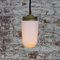 Vintage Industrial White Opaline Glass and Brass Pendant Light 5