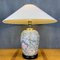Large Vintage Ceramic Flower Table Lamp, Italy, 1970s 4