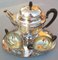 Servizio da tè in argento 800 con vassoio, set di 4, Immagine 1