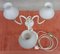 Lustre & Lampe de Bureau Vintage, 1970s, Set de 2 8