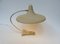 Witch's Hat Table Lamp in Brass with Dark Beige Shrink Varnish, Germany, 1950s 10