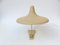 Witch's Hat Table Lamp in Brass with Dark Beige Shrink Varnish, Germany, 1950s 7