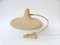 Lampada da tavolo Witch's Hat in ottone con vernice termoretraibile beige, Germania, anni '50, Immagine 2