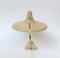 Witch's Hat Table Lamp in Brass with Dark Beige Shrink Varnish, Germany, 1950s 8