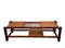 Teak Wooden Bench with Brass Inserts, Italy, 1960s 2