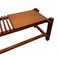 Teak Wooden Bench with Brass Inserts, Italy, 1960s, Image 4