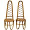French Riviera Rattan and Bamboo Chairs, France, 1960s, Set of 2 1