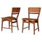 Side Chairs in Cane and Leather by Arne Wahl Iversen, Set of 2 1