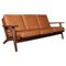 Modell 290 3-Sitzer Sofa mit Gestell aus geräucherter Eiche von Hans J. Wegner für Getama 1