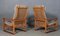 2254 Oak Sled Lounge Chair with Ottoman in Cane by Børge Mogensen for Fredericia, Set of 3 8