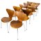 Modell 3107 Esszimmerstühle aus Teak von Arne Jacobsen für Fritz Hansen, 12er Set 1