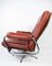 Danish Armchair with Red Leather and Frame of Metal, 1960s 8