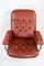Danish Armchair with Red Leather and Frame of Metal, 1960s, Image 7