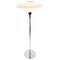 Lampadaire PH 4 1/2-3 1/2 en Chrome avec Abat-jour en Verre Opalin par Poul Henningsen pour Louis Poulsen 1