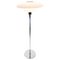 PH 4 1/2-3 1/2 Floor Lamp of Chrome with Shades of Opaline Glass by Poul Henningsen for Louis Poulsen 1